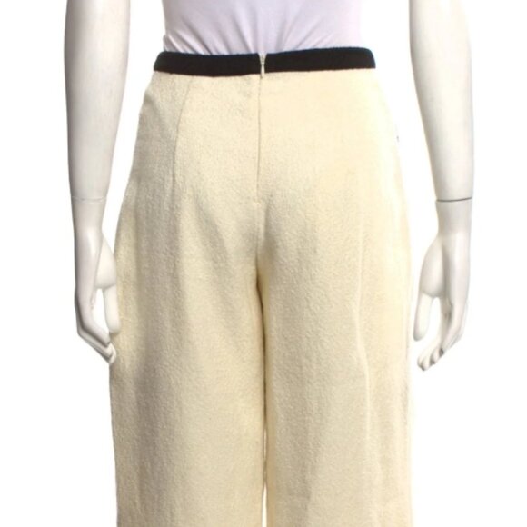 NWOT Reformation Wide Leg Ivory Black Pockets Pants XS $400 - Picture 2 of 4